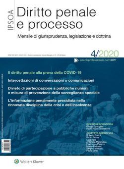 Diritto Penale e Processo – Aprile 2020