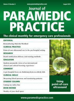 Journal of Paramedic Practice – August 2018