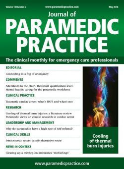 Journal of Paramedic Practice – May 2018