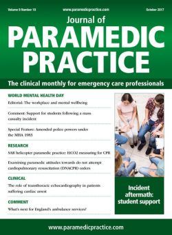 Journal of Paramedic Practice – October 2017