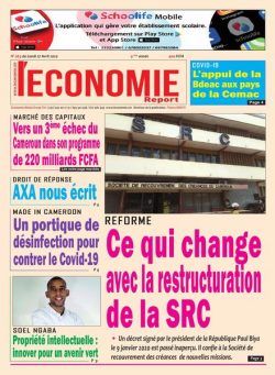 Le quotidien de l’economie magazine Afrique – 27 avril 2020