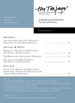 The Taxpayer – May 2015