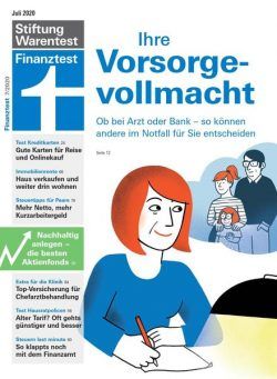 Finanztest – Juli 2020