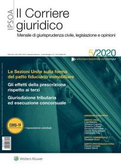 Il Corriere Giuridico – Maggio 2020