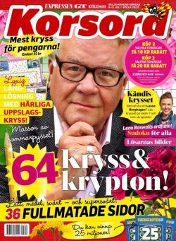 Korsord – 06 juli 2020