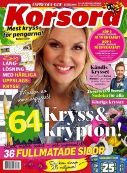 Korsord – 13 juli 2020