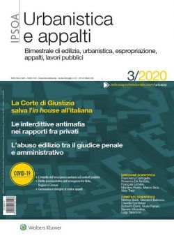 Urbanistica e appalti – Maggio 2020