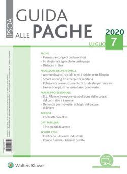 Guida alle paghe – Luglio 2020