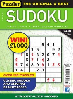 Puzzler Sudoku – Issue 207 – September 2020