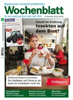 Bayerisches Landwirtschaftliches Wochenblatt Ostbayern – 12 November 2020
