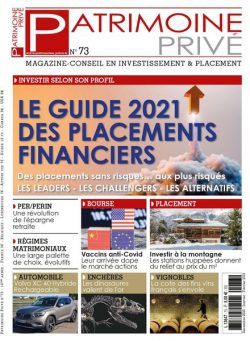 Patrimoine Prive – Decembre 2020 – Fevrier 2021