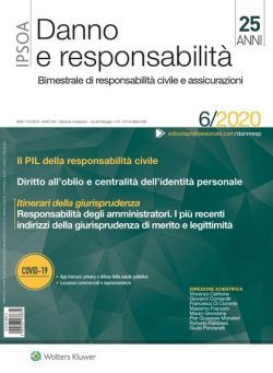 Danno e Responsabilita – Dicembre 2020