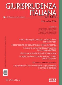Giurisprudenza Italiana – Dicembre 2020