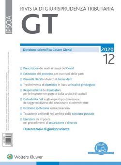 GT Rivista di Giurisprudenza Tributaria – Dicembre 2020