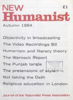 New Humanist – Autumn 1984