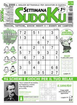 Settimana Sudoku – 02 dicembre 2020