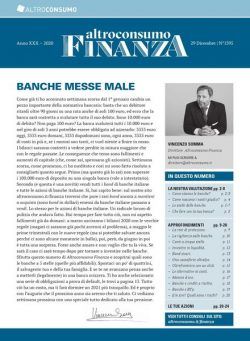 Altroconsumo Finanza – 29 Dicembre 2020