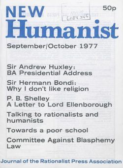 New Humanist – September-October 1977