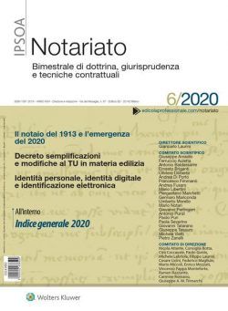 Notariato – Dicembre 2020