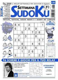Settimana Sudoku – 13 gennaio 2021
