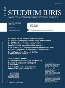 Studium Iuris – Gennaio 2021