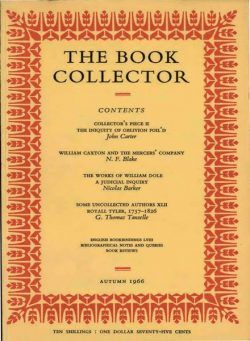 The Book Collector – Autumn 1966