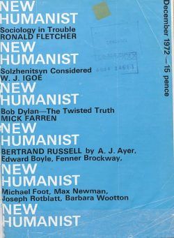 New Humanist – December 1972