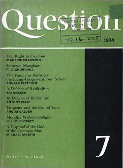 New Humanist – Question, January 1974