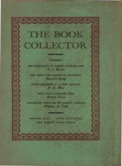 The Book Collector – Spring 1953
