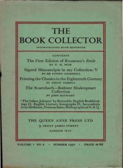 The Book Collector – Summer 1952