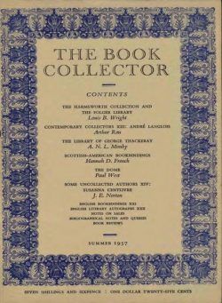 The Book Collector – Summer, 1957
