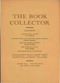 The Book Collector – Winter 1953