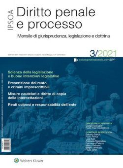 Diritto Penale e Processo – Marzo 2021