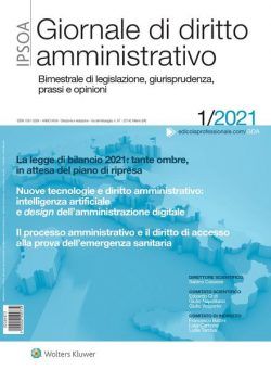 Giornale di diritto amministrativo – Gennaio 2021