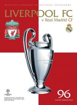 Liverpool FC Programmes – vs Real Madrid – 14 April 2021