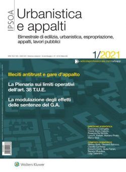 Urbanistica e appalti – Gennaio 2021