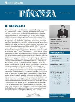 Altroconsumo Finanza – 27 Aprile 2021