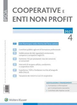 Cooperative e enti non profit – Aprile 2021