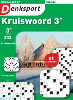 Denksport Kruiswoord 3 – 20 december 2019