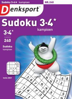 Denksport Sudoku 3-4 kampioen – 04 maart 2021