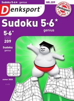 Denksport Sudoku 5-6 genius – 11 juni 2020