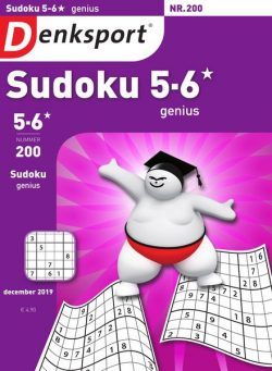 Denksport Sudoku 5-6 genius – 17 december 2019