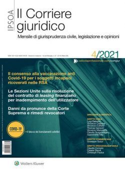 Il Corriere Giuridico – Aprile 2021