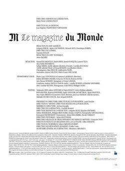 Le Monde Magazine – 17 Avril 2021