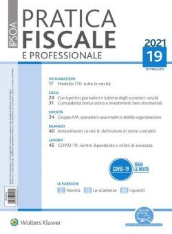 Pratica Fiscale e Professionale – 10 Maggio 2021