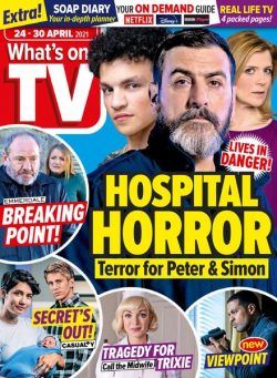 What’s on TV – 24 April 2021