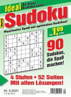 Ideal Sudoku – 7 Mai 2021