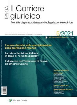 Il Corriere Giuridico – Maggio 2021