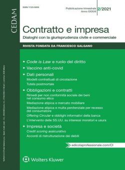 Contratto e Impresa – Luglio 2021