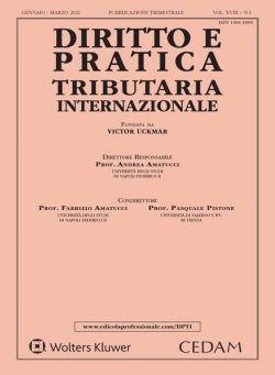 Diritto e pratica tributaria internazionale – Maggio 2021